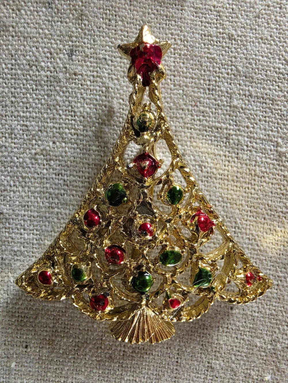Vintage Christmas Tree Brooch